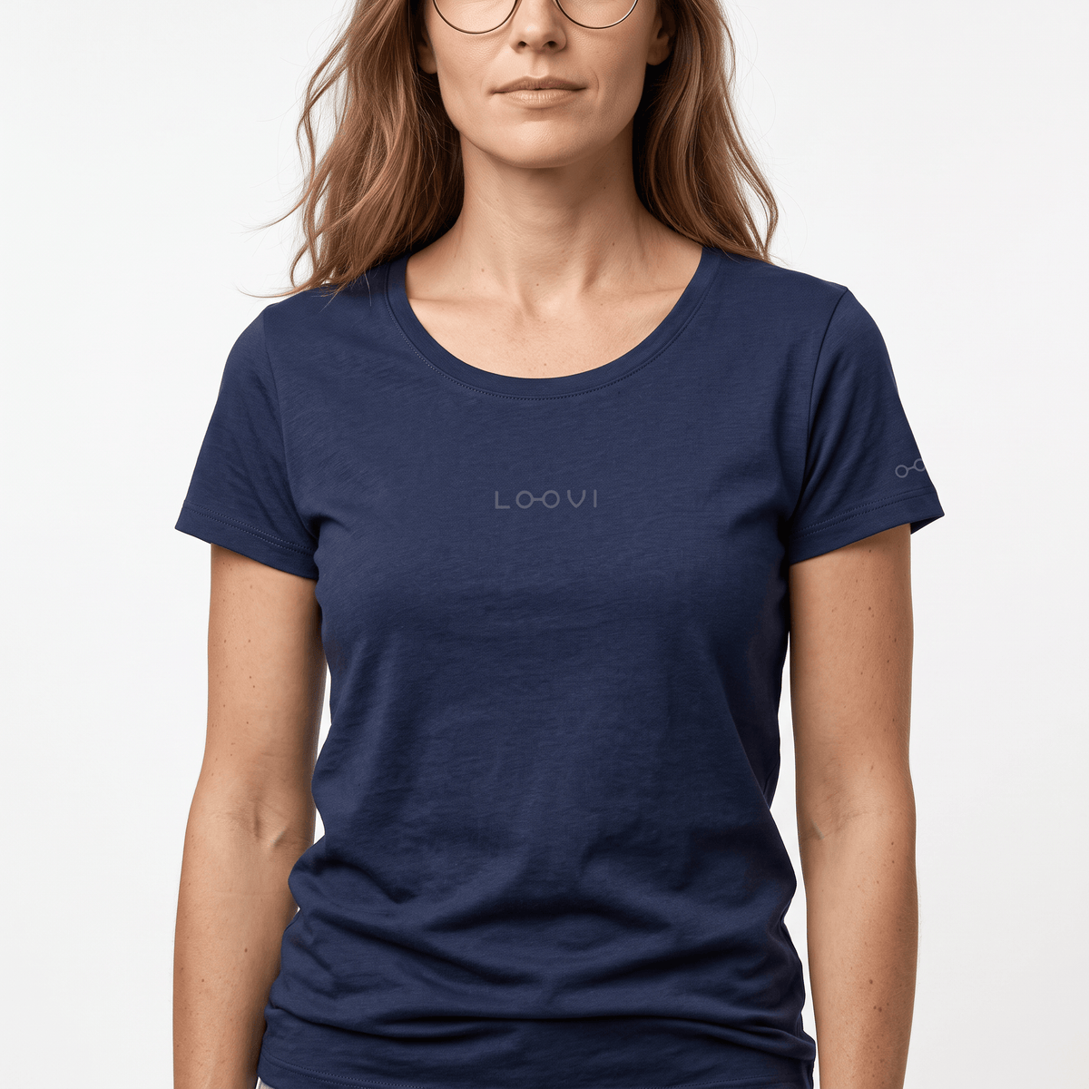 Camiseta Híbrida Modal Azul Marinho Feminina