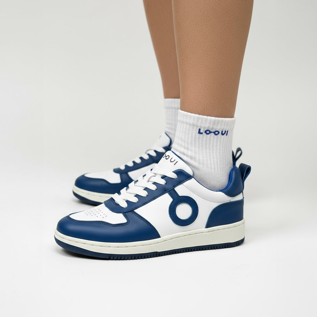Tênis Loovi Premium Azul Marinho e Branco – Linha Movement