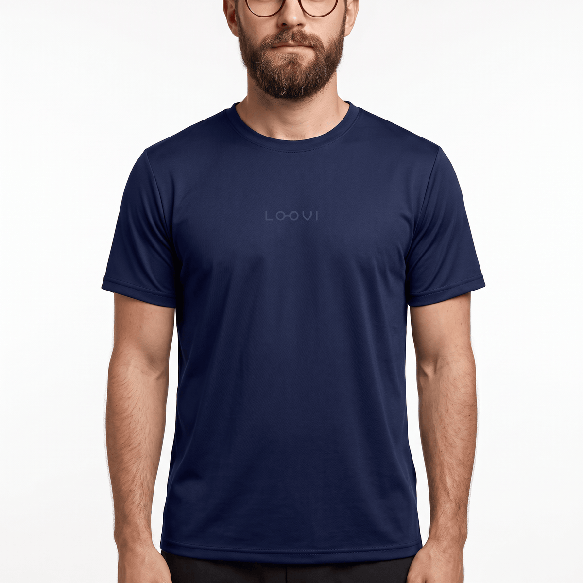 Camiseta Híbrida Modal Azul Marinho Masculina