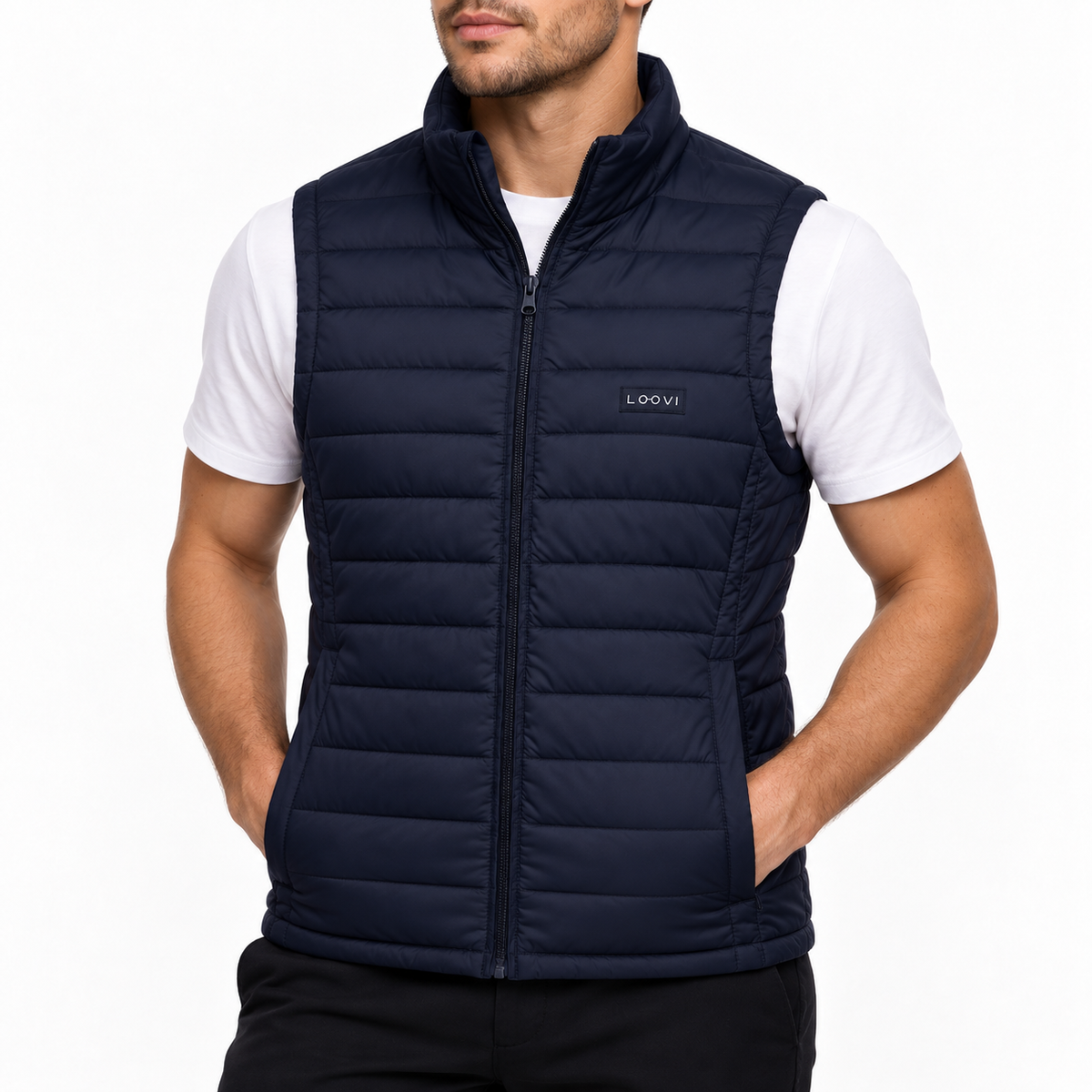 Colete Puffer Azul Marinho