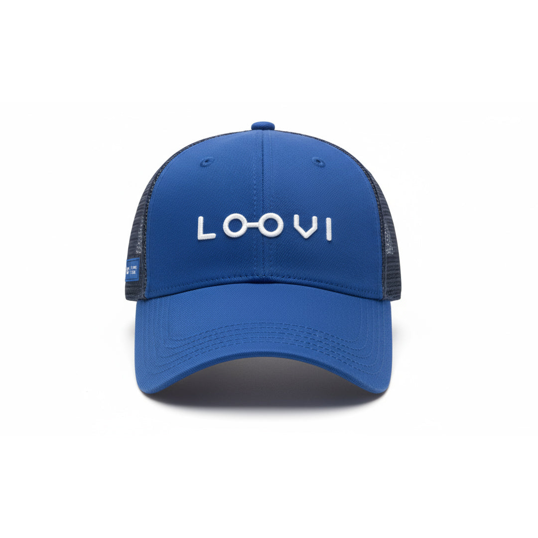 Boné Trucker Azul Royal e Azul Marinho – Linha Premium Loovi