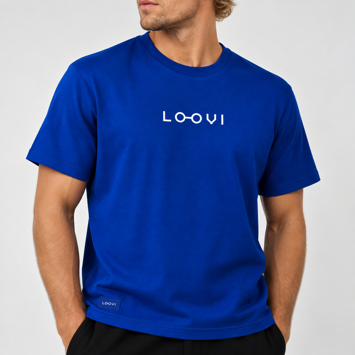 Camiseta Masculina 100% Algodão Azul Royal